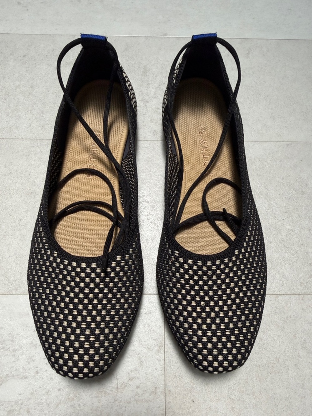 Rothy's Black Square Wrap Slip-On ballet flats
